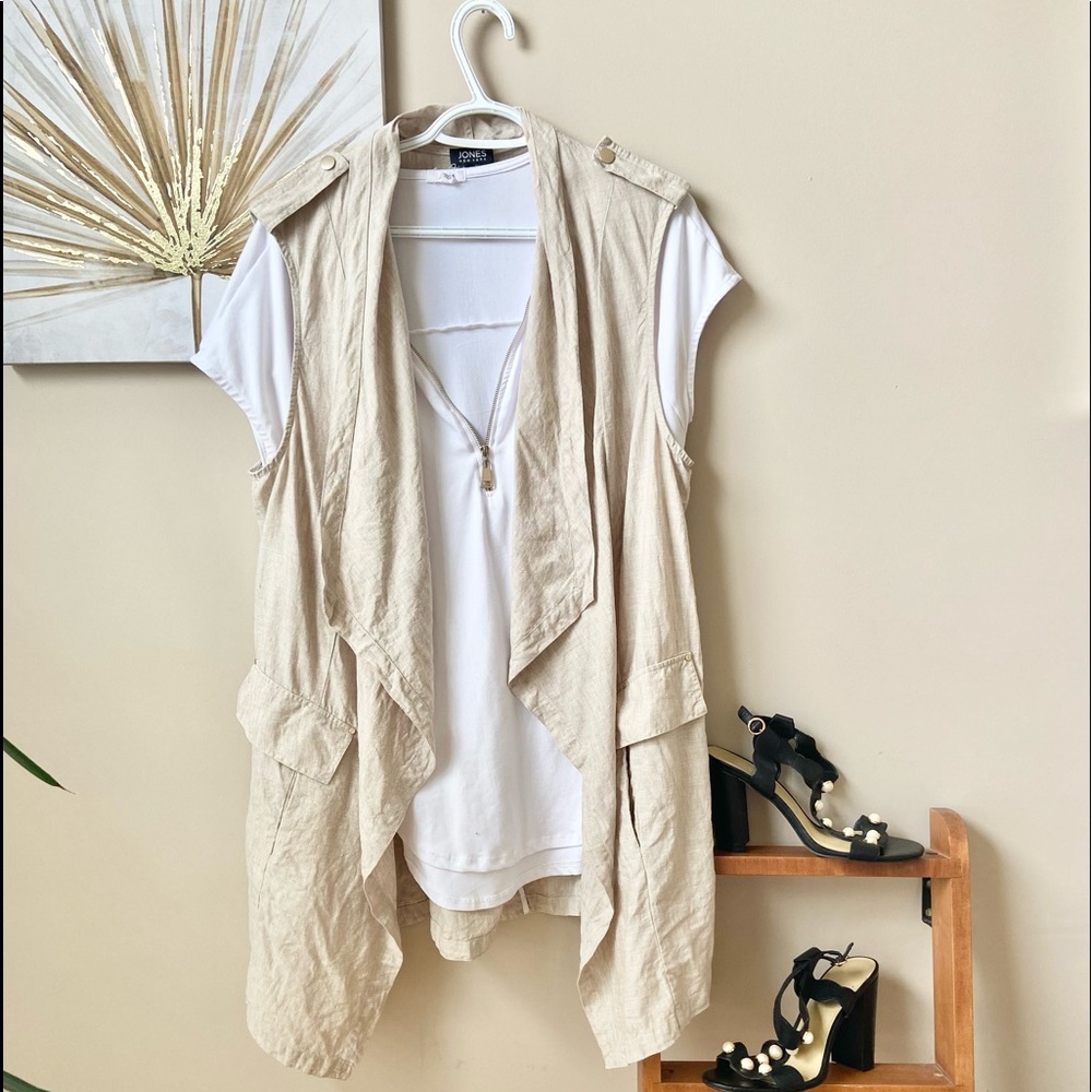 Linen vest with Pockets